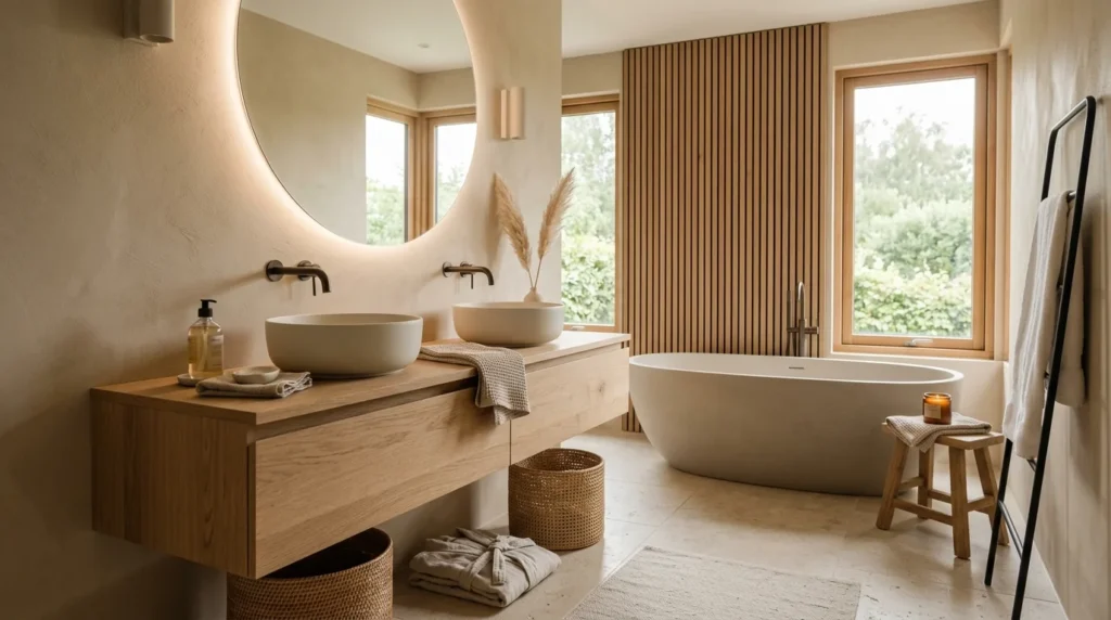 Floating Oak Vanity Elegance