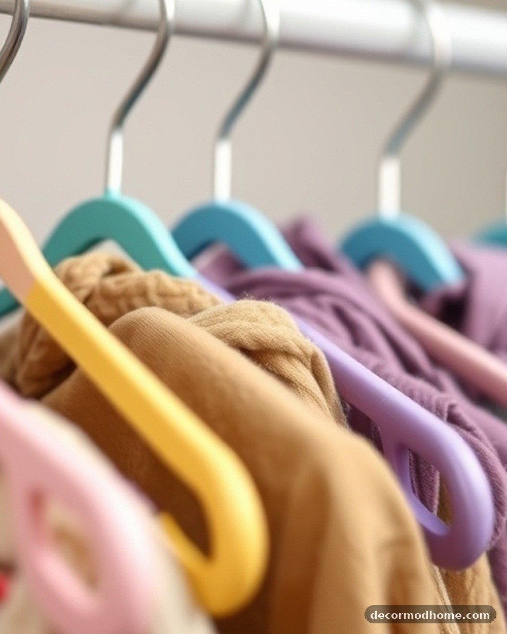 10. Color-Coded Ring Hangers for Scarves