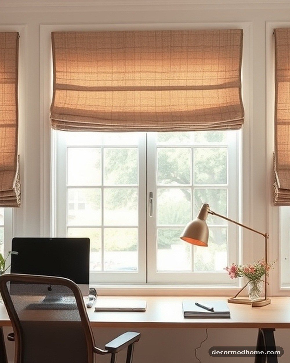 10. Linen Roman Shades