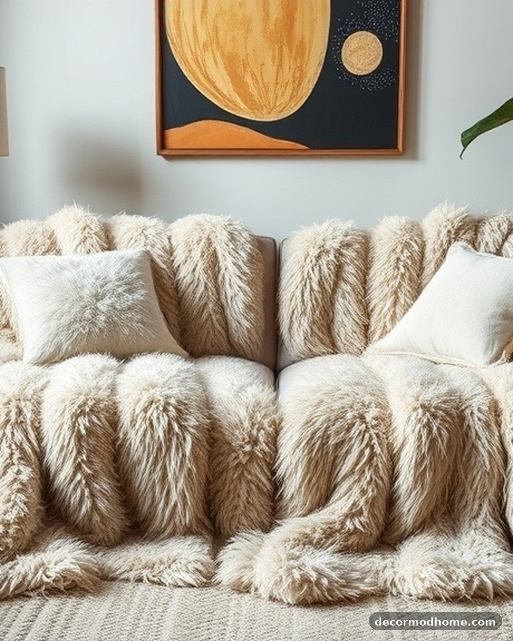 11. Oversized Faux-Mohair Throws