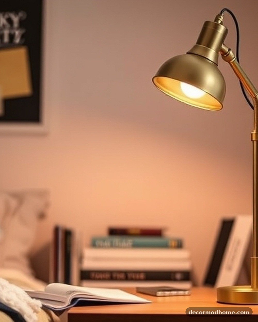 16. Adjustable Brass Desk Lamp