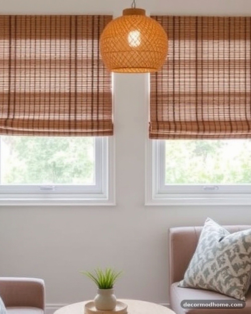 17. Bamboo Roman Shades