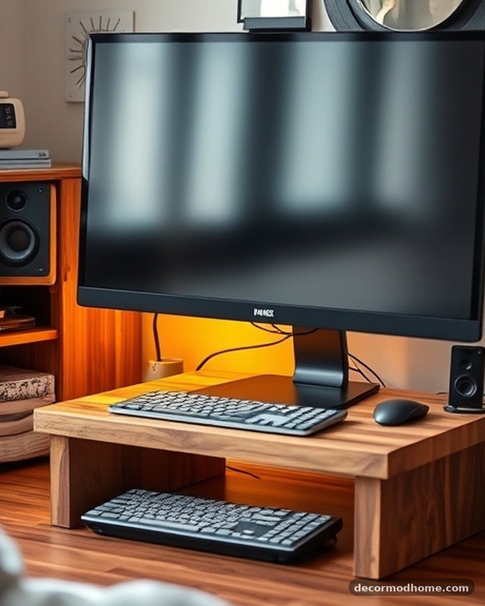 20. Wooden Monitor Stand
