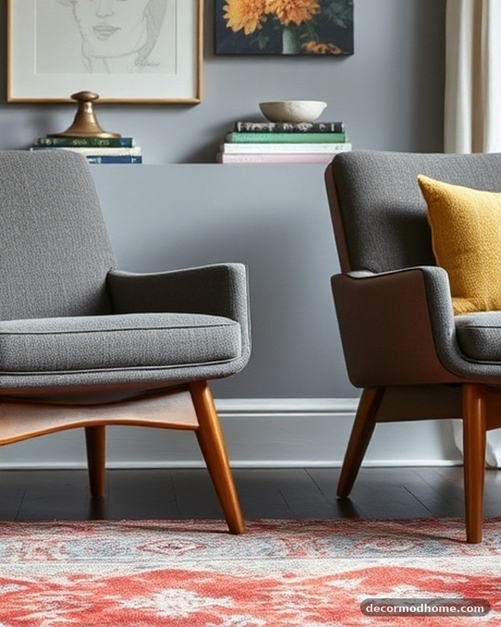 23. Exposed Leg Mid-Century Chairs
