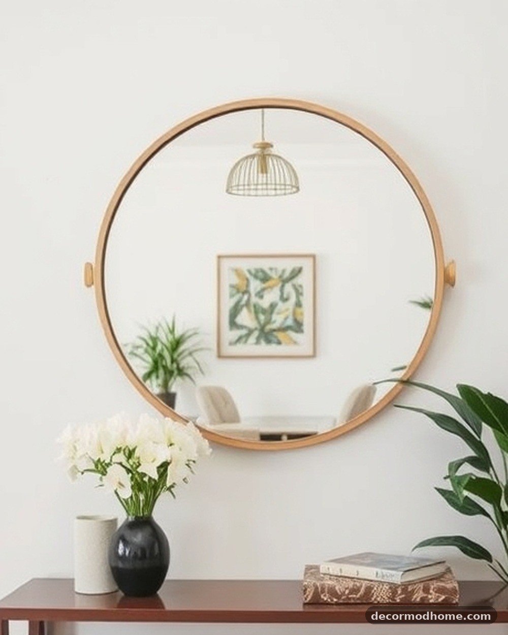 25. Large Round Entryway Mirror