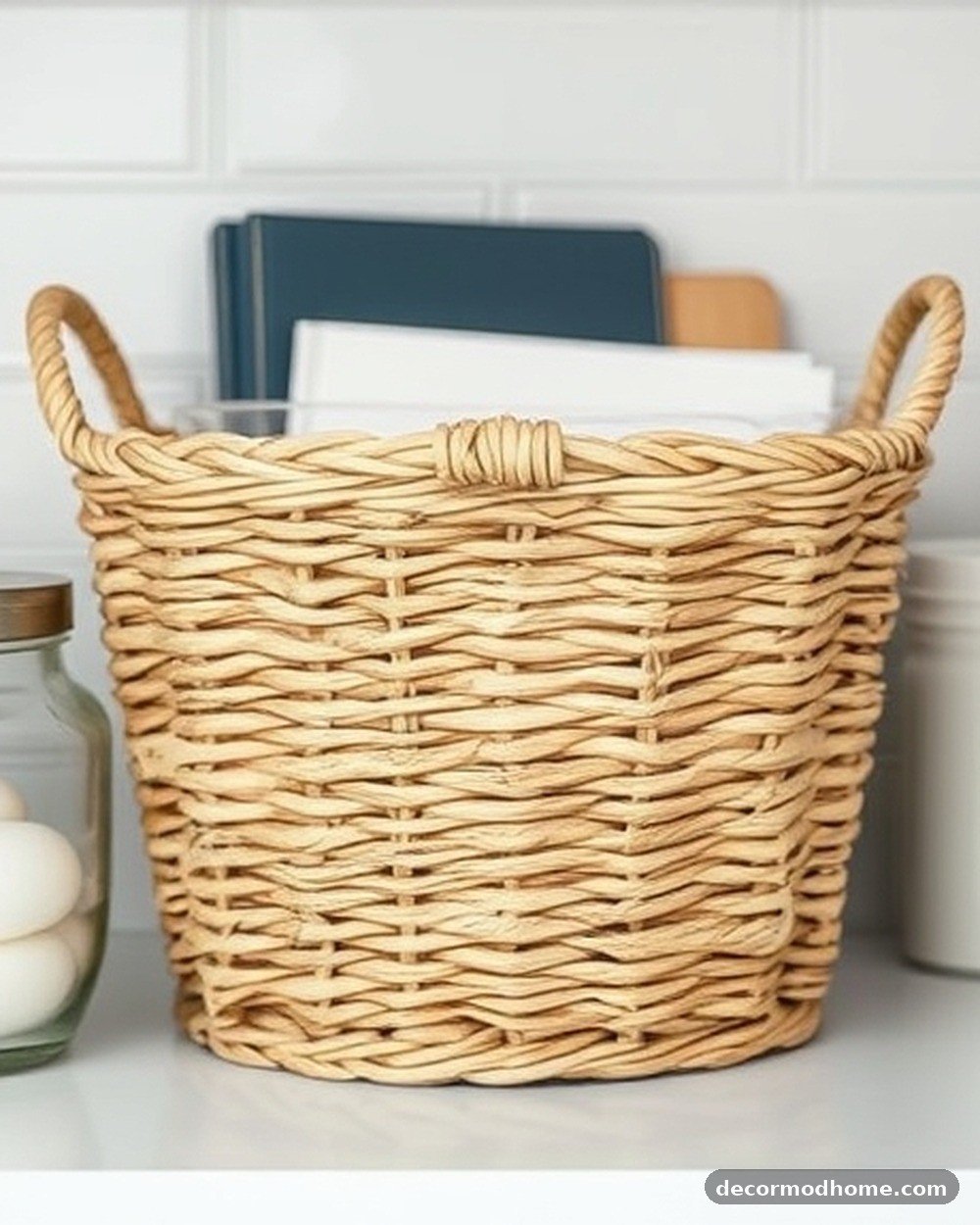 30. Woven Seagrass Mail Basket
