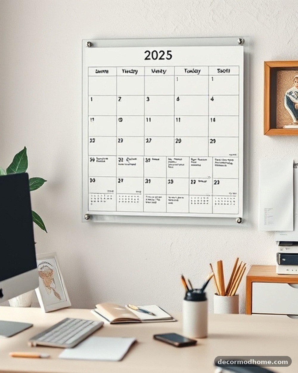 4. Acrylic Wall Calendar