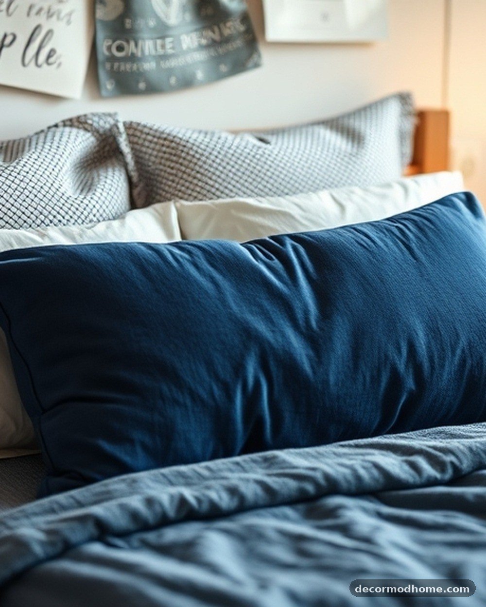 4. Navy Blue Body Pillow