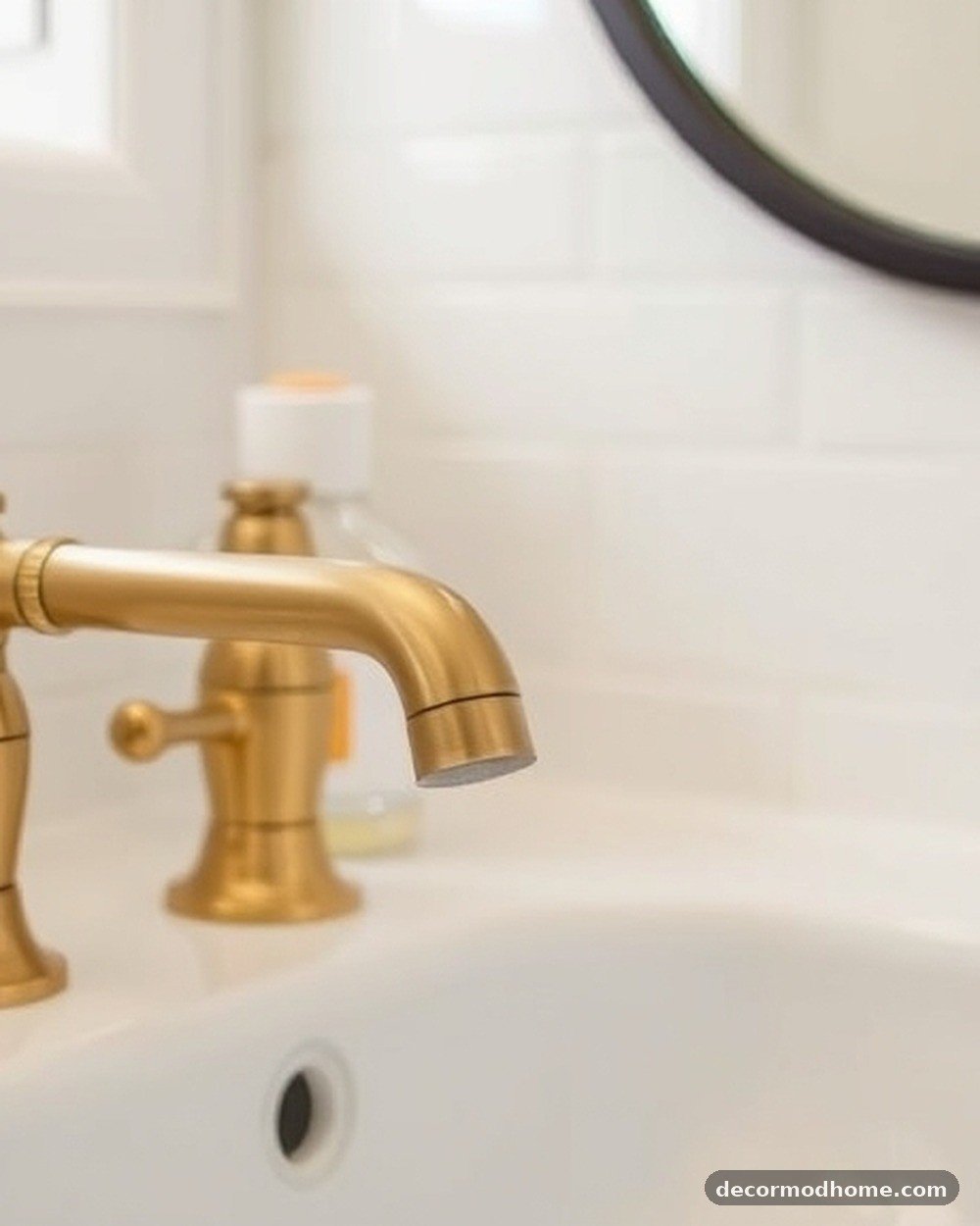 7. Gold Brushed Brass Faucets