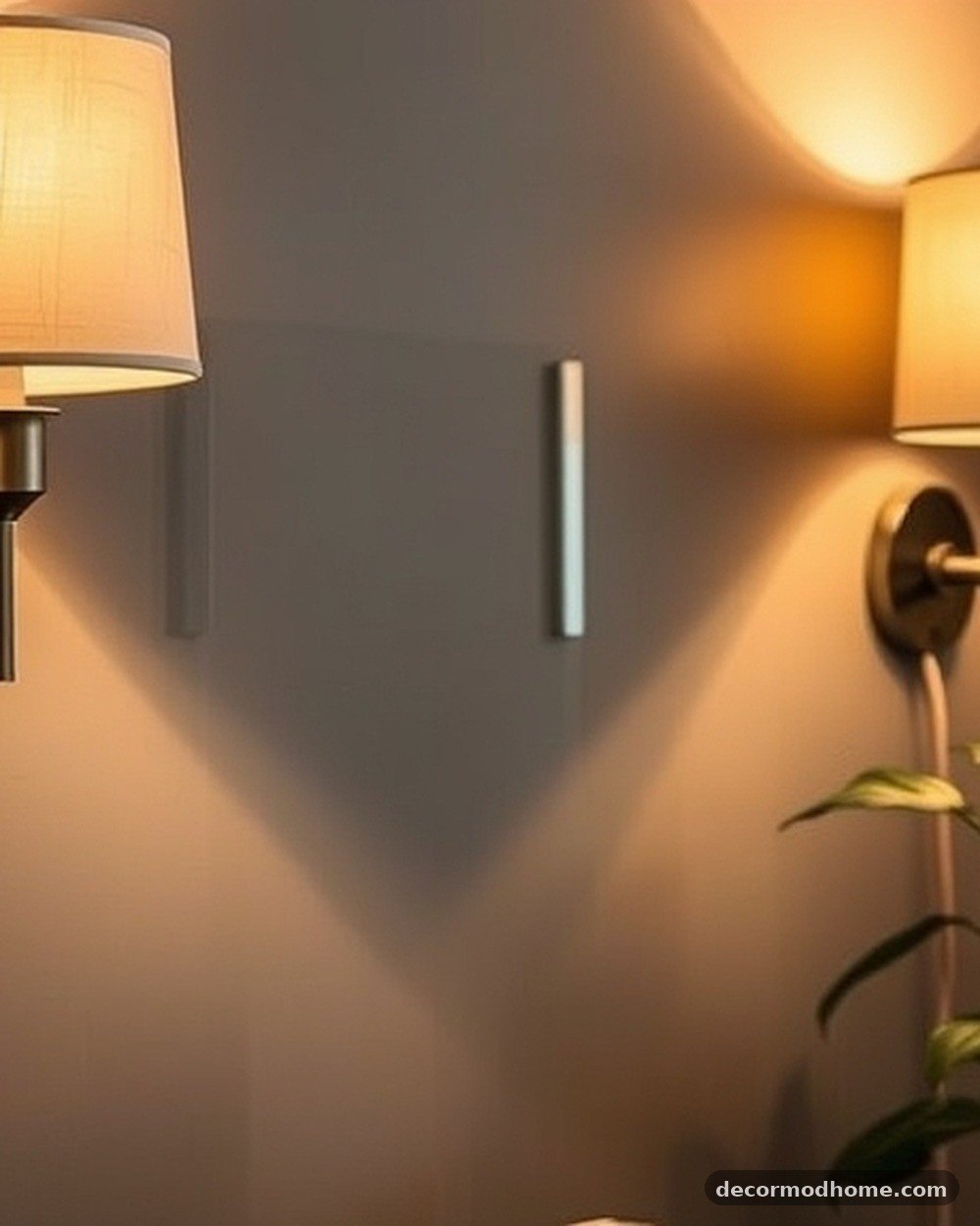 7. Plug-In Wall Sconces with Fabric Shades