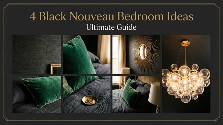 black nouveau bedroom