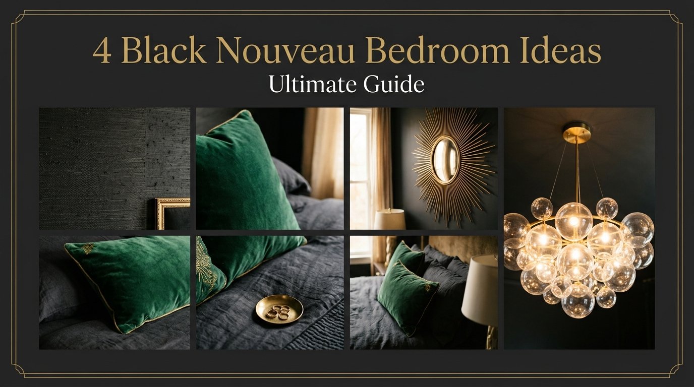 black nouveau bedroom