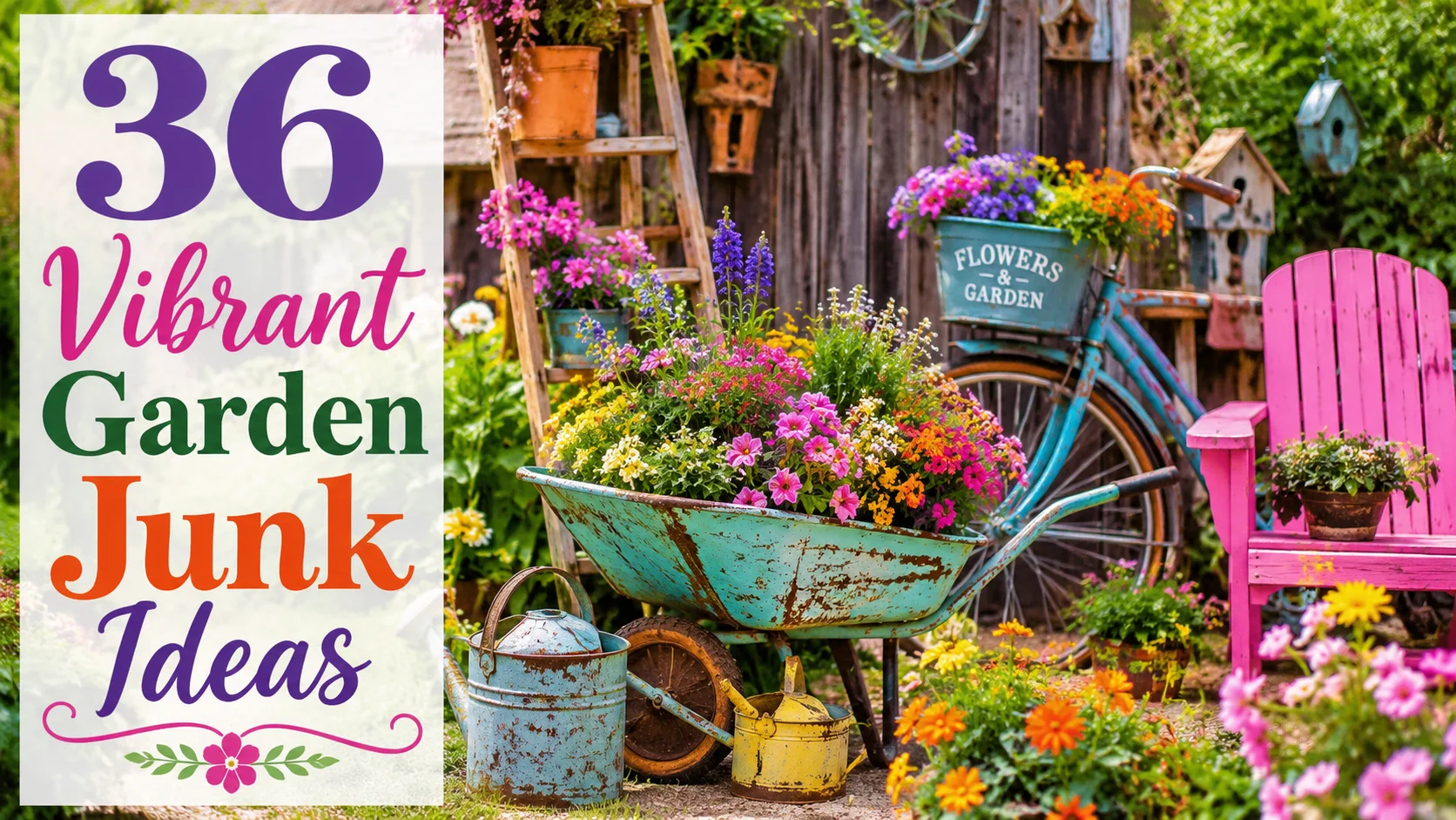 36 Vibrant Garden Junk Ideas