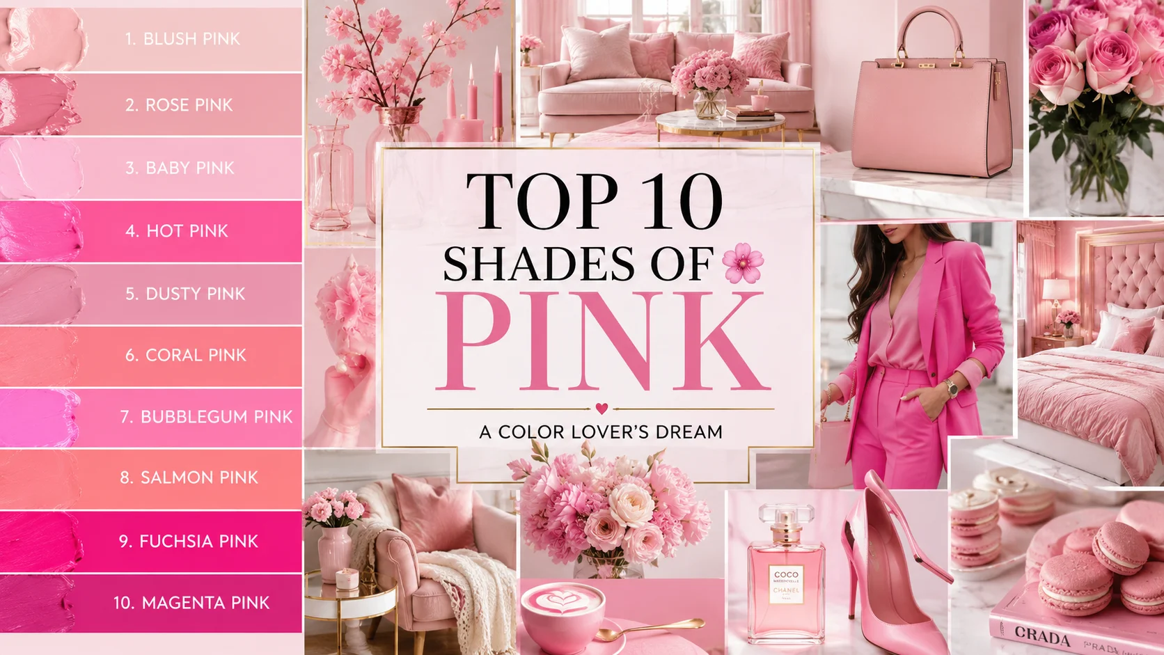 Top 10 Shades of Pink: A Color Lover’s Dream