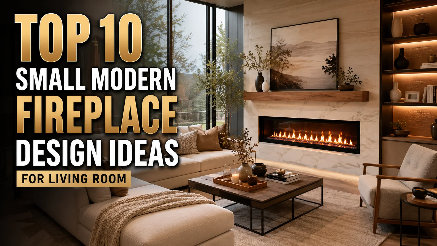 Small Modern Fireplace Design Ideas for Living Room