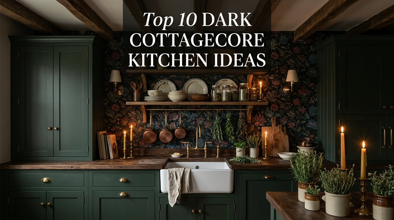 dark cottagecore kitchen