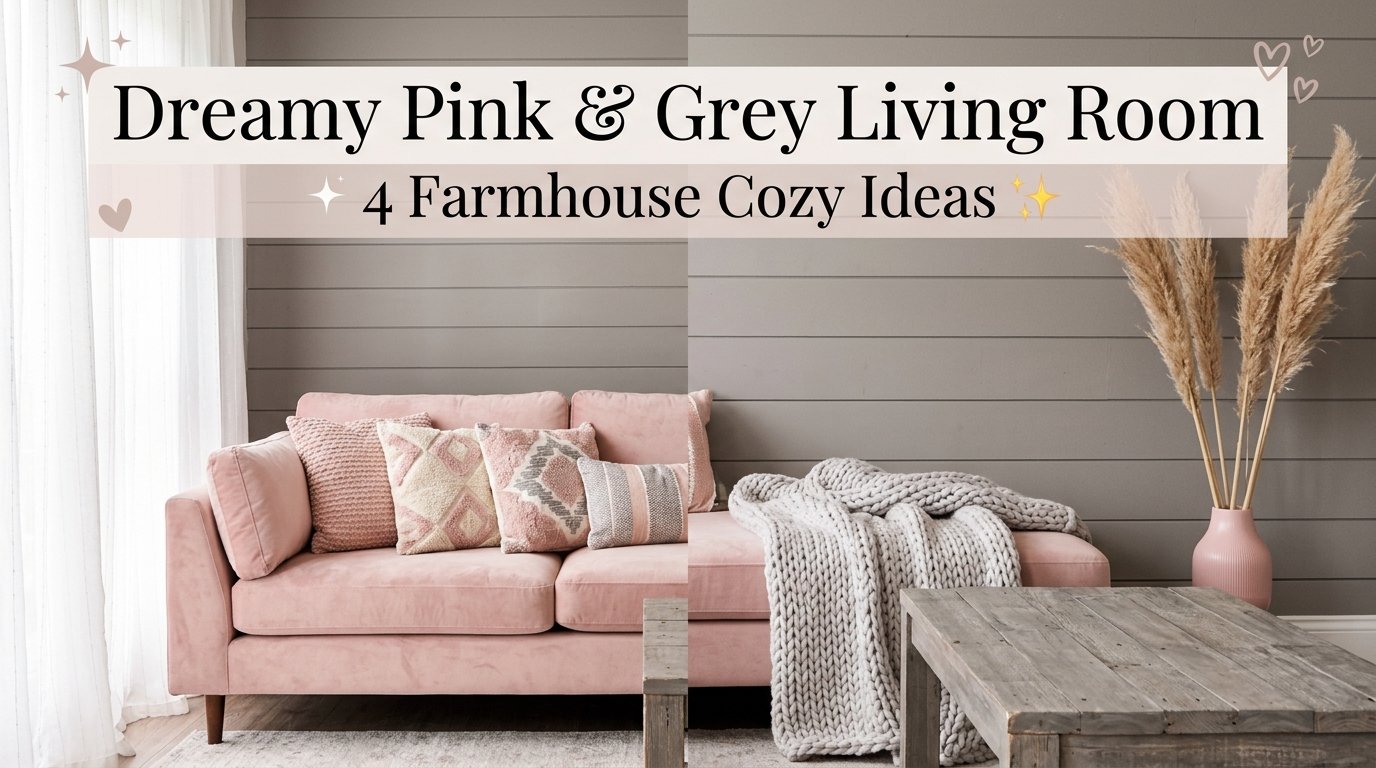 Dreamy Pink and Grey Living Room Ideas