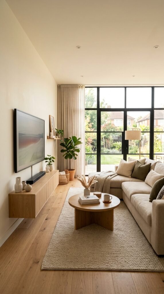 Long Narrow Living Room Layout With TV