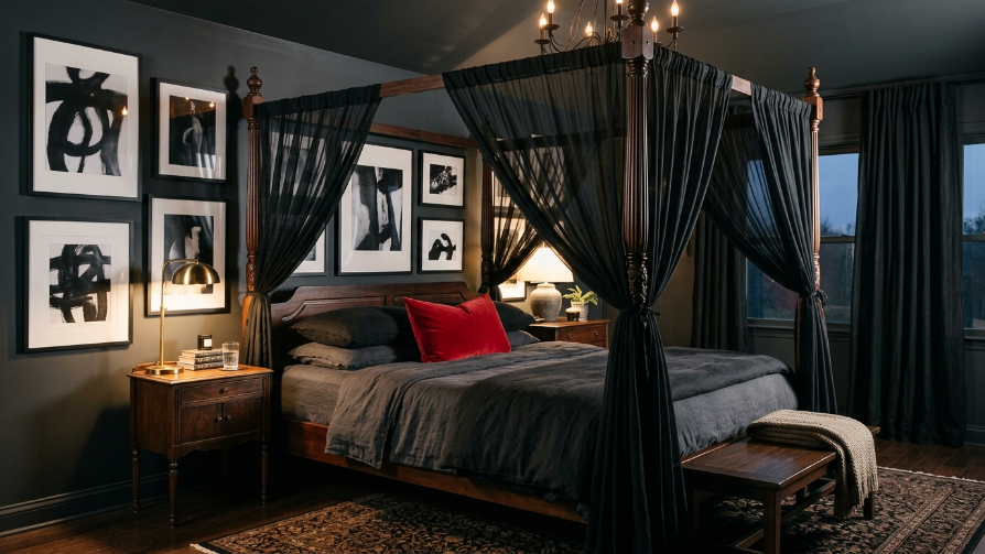 black bedroom