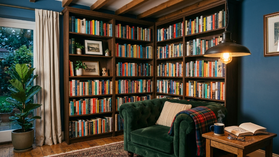 Cozy reading corner