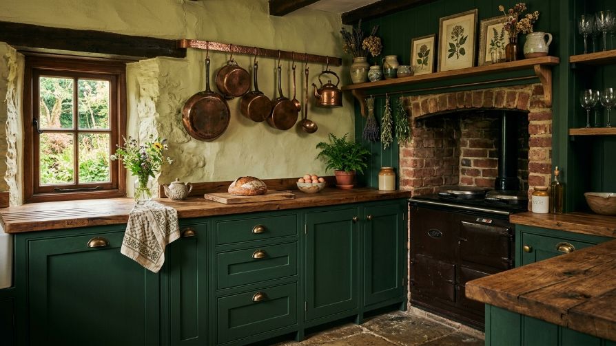 Dark Cottagecore Kitchen