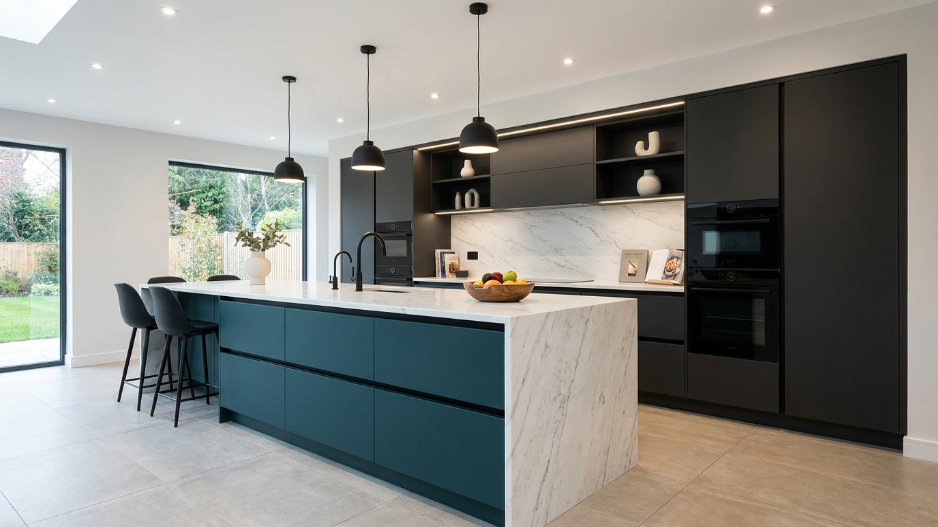 Teal Kitchen Island Inspiration
