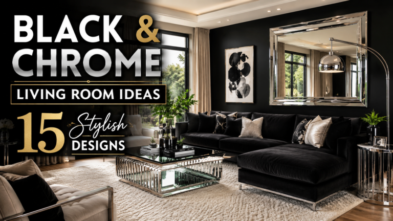 Black and Chrome Living Room Decor
