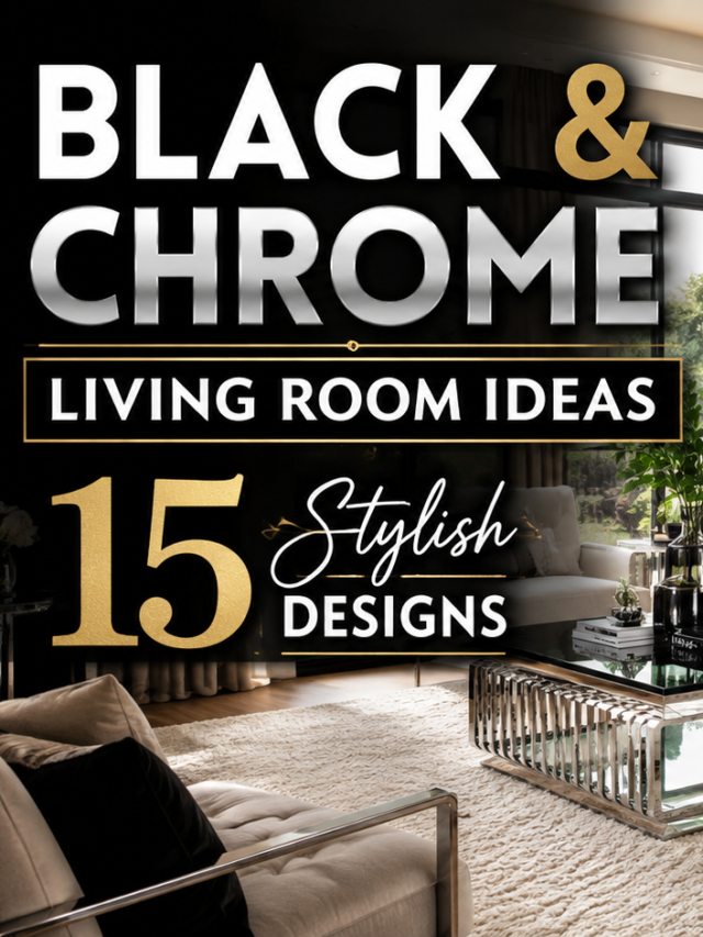 Black and Chrome Living Room Decor