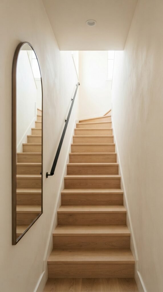 mirror-on-staircase-wall