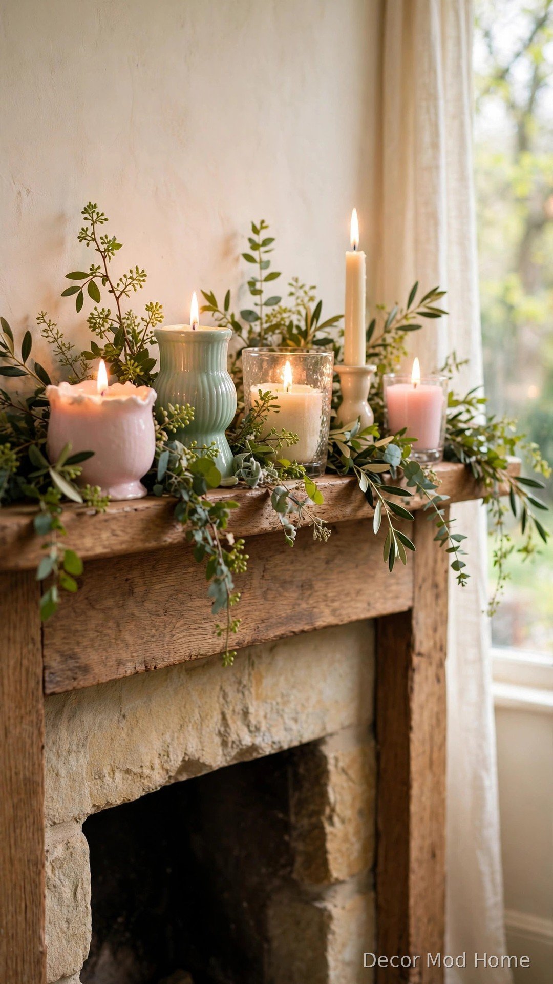Arrange a Cluster of Candles in Pastel Holders
