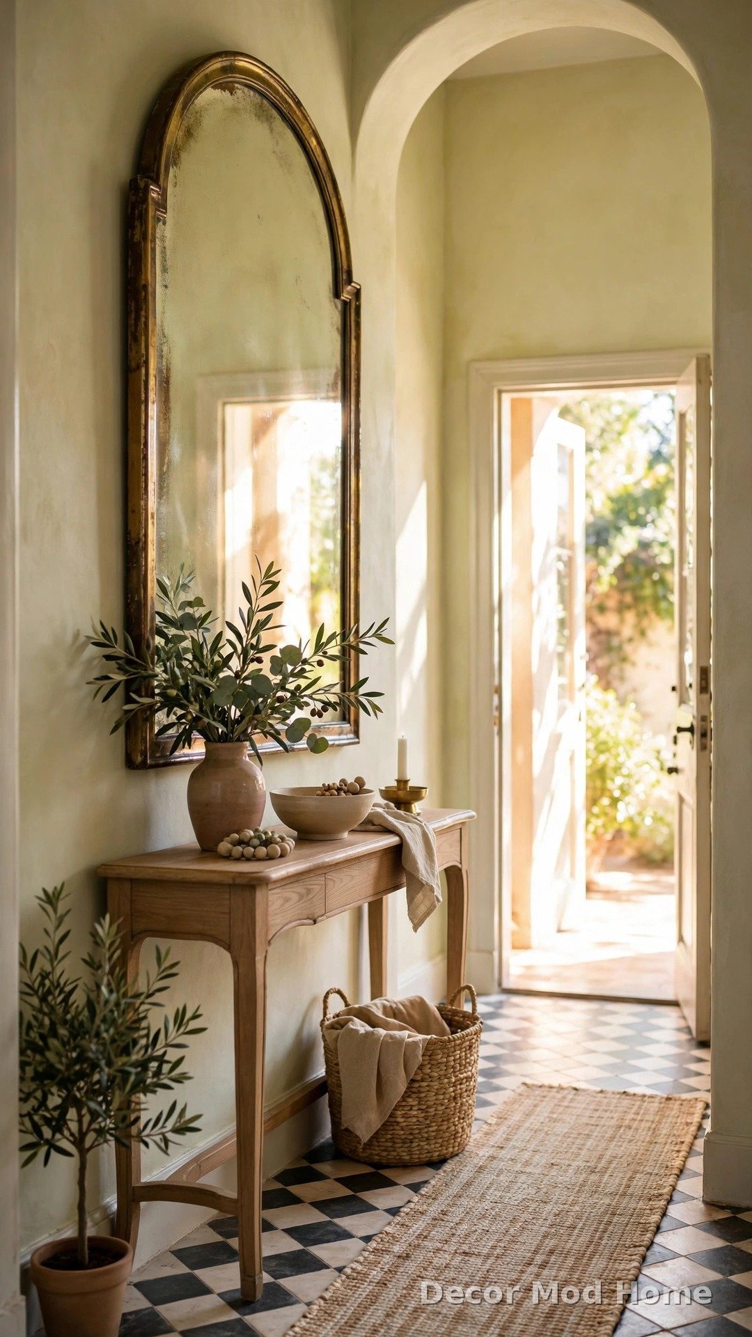 Hang a Bold Mirror to Double the Light