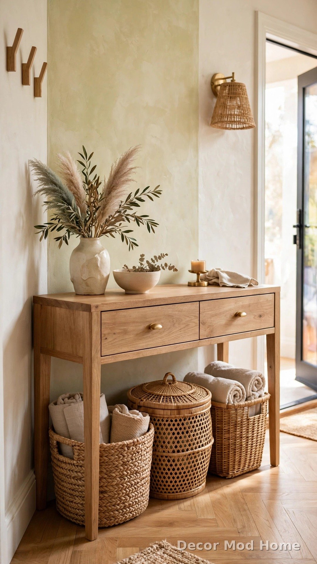 Hide Clutter in Textured Baskets