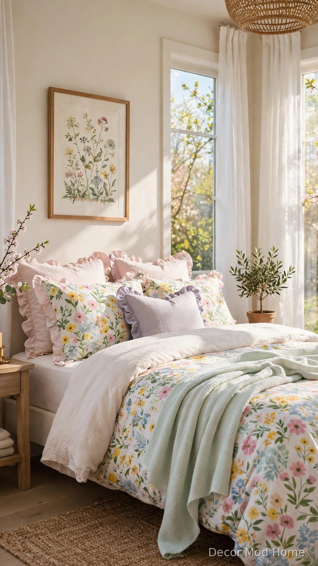 Dress the Bed in Floral Bedding