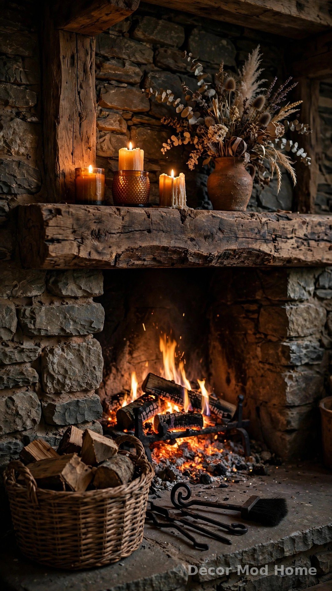 Build Your Life Around a Stone Fireplace
